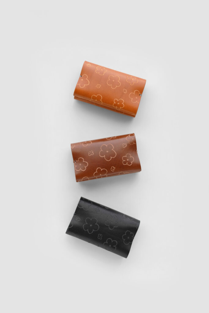 [ WITHOUT WASTING ] FOLD CARD CASE -hand stitch-