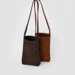 [ MOLVAR ] SUEDE MINI TOTE BAG / スエードミニトートバッグ 本革 イタリアンレザー 縦長