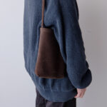 [ MOLVAR ] SUEDE MINI TOTE BAG / スエードミニトートバッグ 本革 イタリアンレザー 縦長