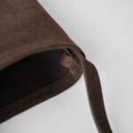 [ MOLVAR ] SUEDE MINI TOTE BAG DARK BROWN/ スエードミニトートバッグ 本革 イタリアンレザー 縦長 ダークブラウン