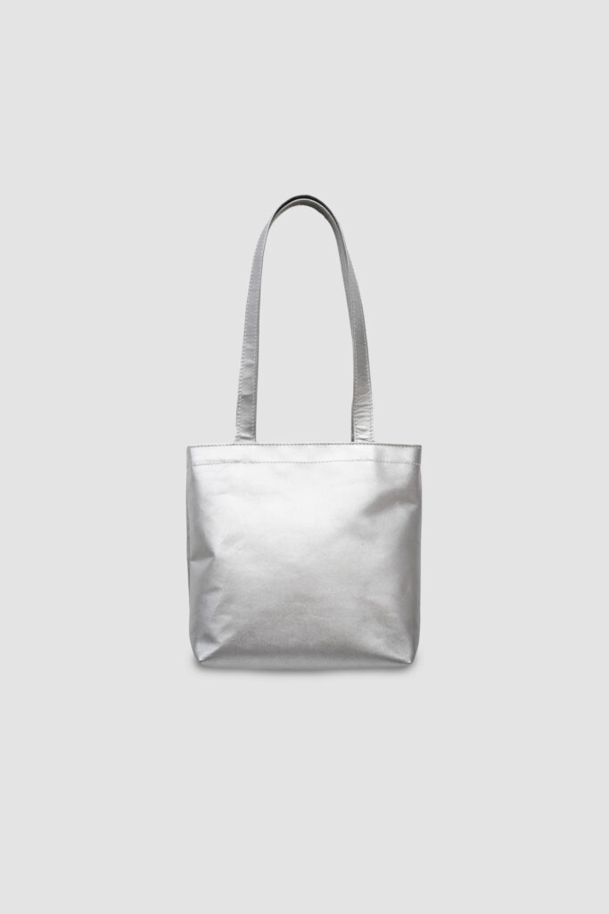 NUANCE TOTE BAG S +DEPTH silver / ニュアンストートバッグ (Ｓ) マチ付き 日本製レザー シルバー