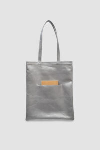 NUANCE TOTE BAG M +POCKET silver / ニュアンストートバッグ （M） ポケット付き 日本製レザー シルバー