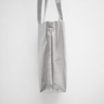 NUANCE TOTE BAG S +DEPTH silver / ニュアンストートバッグ (Ｓ) マチ付き 日本製レザー シルバー