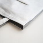 NUANCE TOTE BAG M +POCKET silver / ニュアンストートバッグ （M） ポケット付き 日本製レザー シルバー