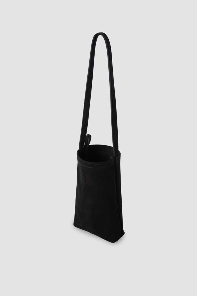[ MOLVAR ] SUEDE MINI TOTE BAG BLACK / スエードミニトートバッグ 本革 イタリアンレザー ブラック