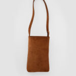 [ MOLVAR ] SUEDE MINI TOTE BAG LIGHT BROWN/ スエードミニトートバッグ 本革 イタリアンレザー 縦長 ライトブラウン