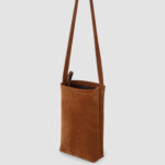 [ MOLVAR ] SUEDE MINI TOTE BAG LIGHT BROWN/ スエードミニトートバッグ 本革 イタリアンレザー 縦長 ライトブラウン