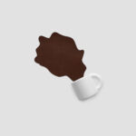 [ WITHOUT WASTING / MOLVAR ] SPILLED COFFEE LEATHER PAD / こぼれた珈琲のレザーパッド 本革