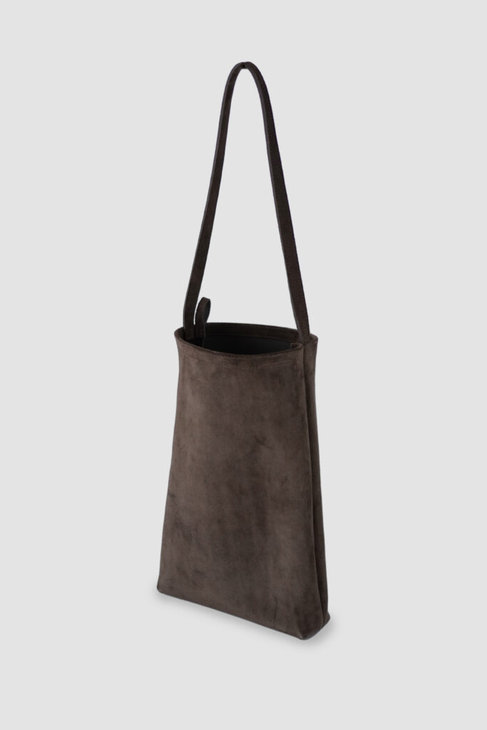 [ MOLVAR ] SUEDE TOTE BAG / スエードトートバッグ 本革 イタリアンレザー 縦長