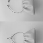 [ MOLVAR ] DRAWSTRING POUCH (M) / WHITE / 巾着ポーチM 本革 イタリアンレザー ホワイト