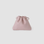 [ MOLVAR ] DRAWSTRING POUCH (S) / PINK / 巾着ポーチS 本革 イタリアンレザー ピンク