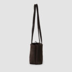 [ MOLVAR ] SUEDE CAFE TOTE BAG / BEAR / 牛革スエードカフェトートバッグ 本革 イタリアンレザー 横長 ダークブラウン