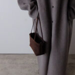[ MOLVAR ] SUEDE CAFE TOTE BAG / BEAR / 牛革スエードカフェトートバッグ 本革 イタリアンレザー 横長 ダークブラウン
